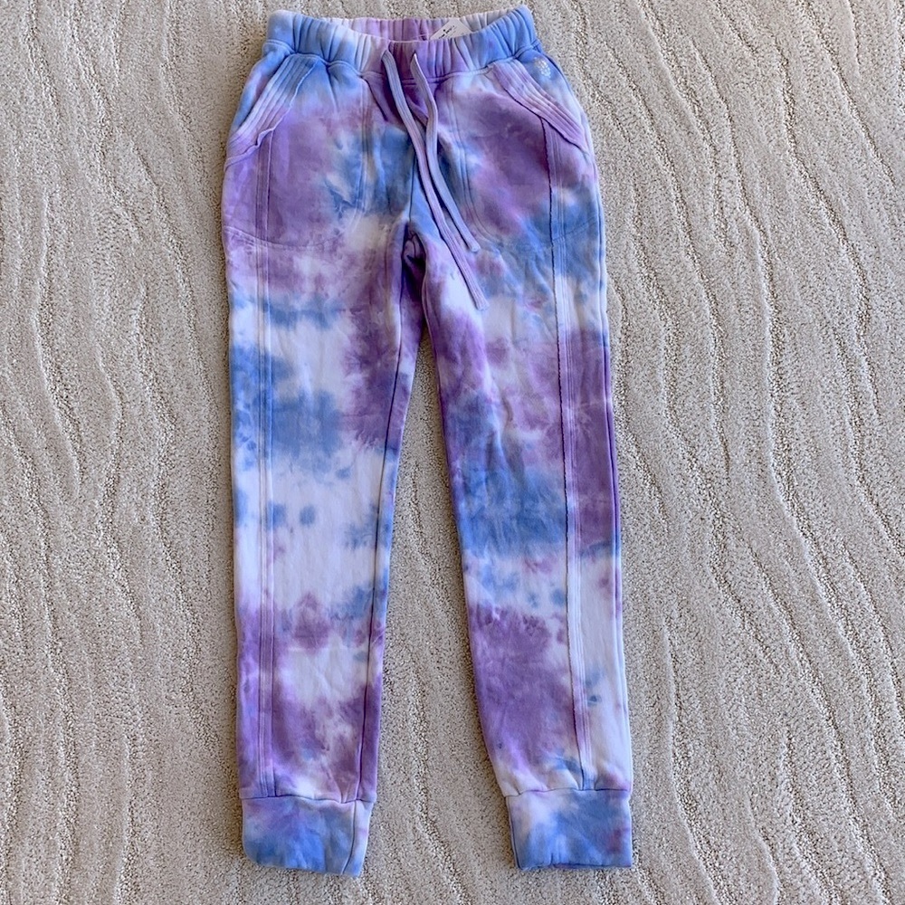 new Free People tie dye slim joggers